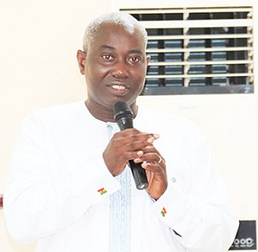 Emmanuel Ayire Adongo, Regional Coordinator, Sub Saharan Africa, World Child Cancer, addressing the event. Picture: ELVIS NII NOI DOWUONA